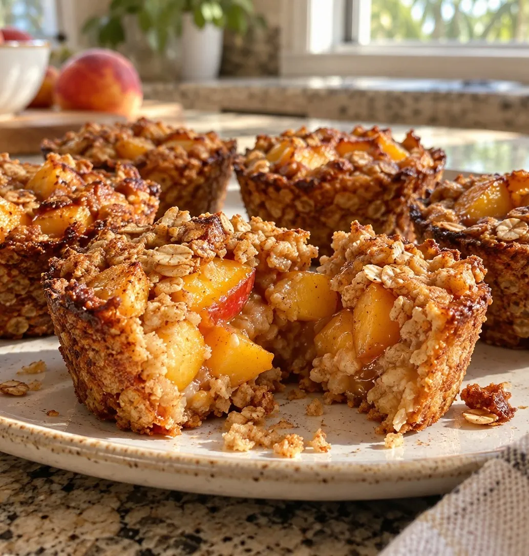 Peach Cobbler Oat Cups