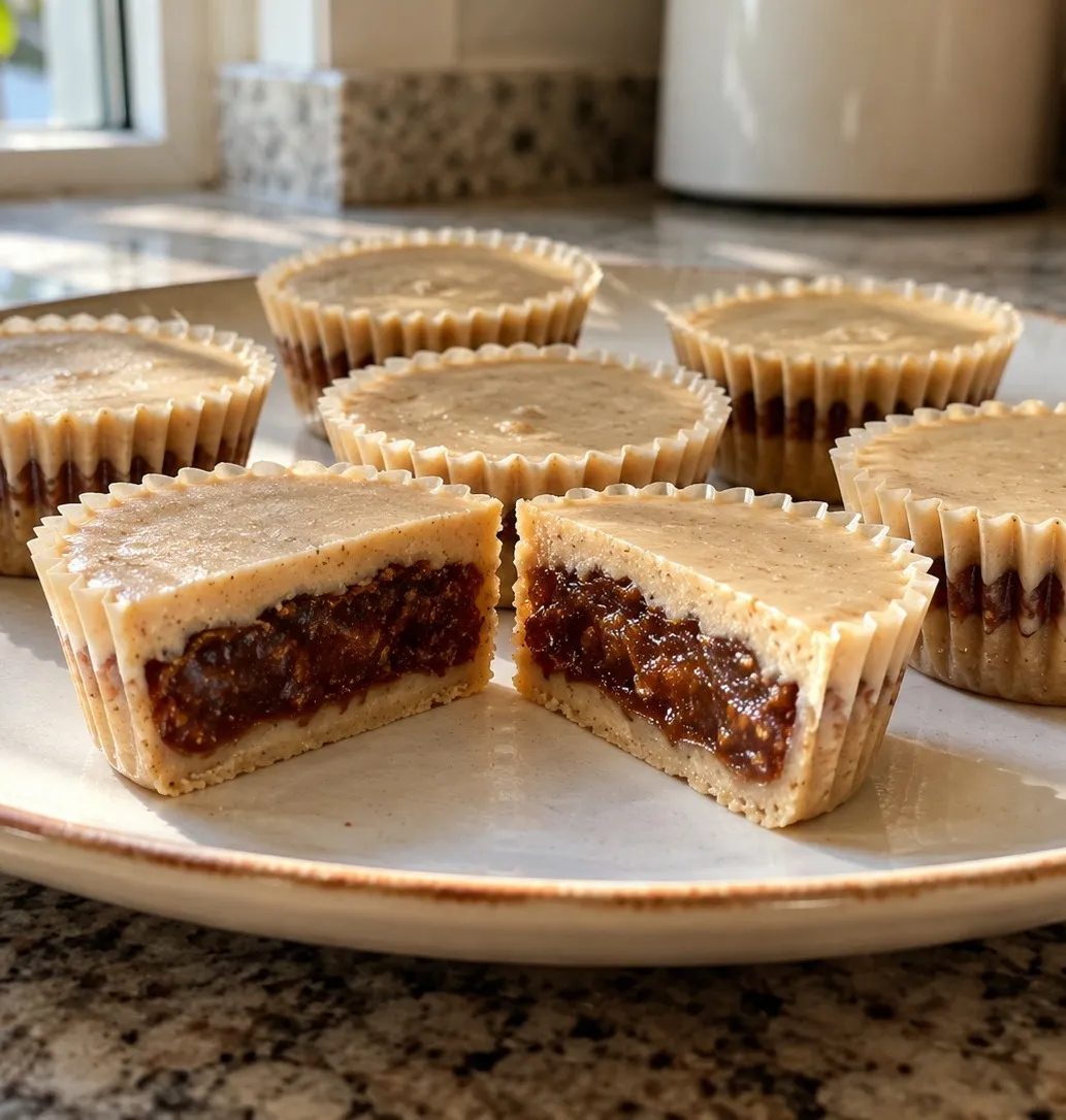 Tahini Date Caramel Cups